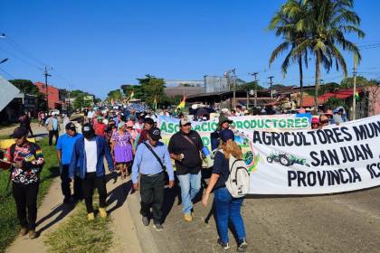 Productores de San Juan marchan y dan 24 horas al Gobierno para abrogar la ley del diésel 