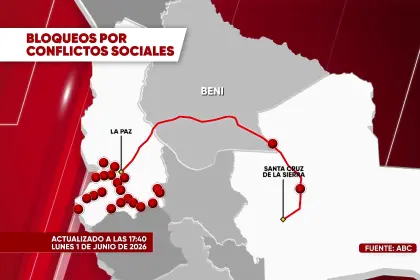 De levantarse el bloqueo en San Julián se habilitará un paso humanitario entre Santa Cruz y La Paz