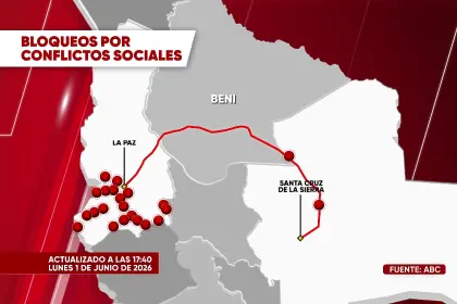 De levantarse el bloqueo en San Julián se habilitará un paso humanitario entre Santa Cruz y La Paz