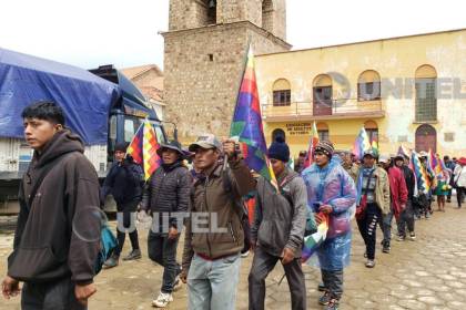 La marcha evista llega a Calamarca y este domingo arribará a puertas de El Alto