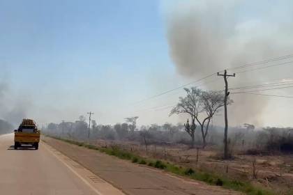 Múltiples focos de incendios forestales alertan a San José de Chiquitos