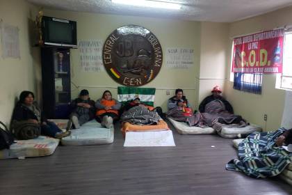 La COB mantiene su huelga de hambre y anuncia nuevas marchas en La Paz