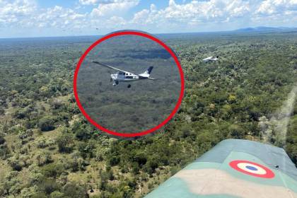 En una persecución aérea, Paraguay detecta una aeronave ilícita con matrícula boliviana