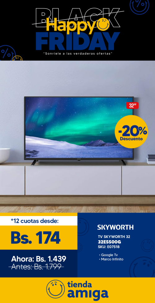 Tienda Amiga: TV Skyworth 32