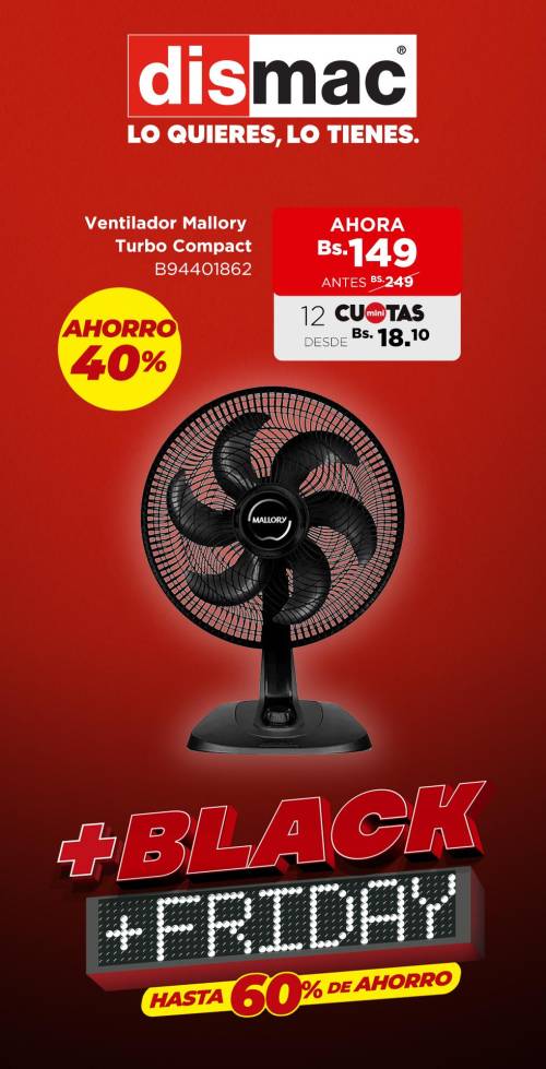 Dismac: VENTILADOR MALLORY TURBO COMPACT