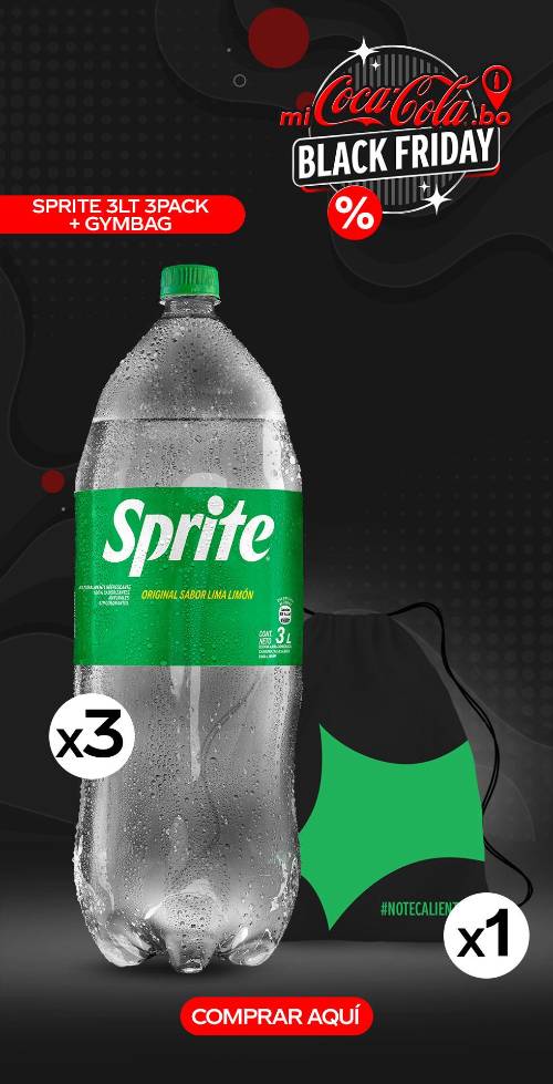 Sprite 3 lt 3pack + gymbag