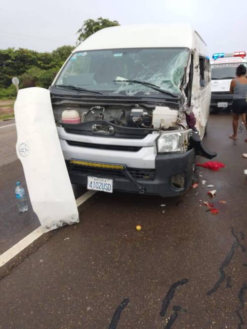 El vehículo en el que se transportaba Yalo Cuéllar. 