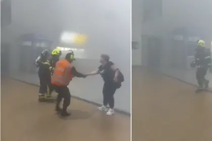 Incendio al interior del aeropuerto Viru Viru causa evacuación y suspensión de vuelos