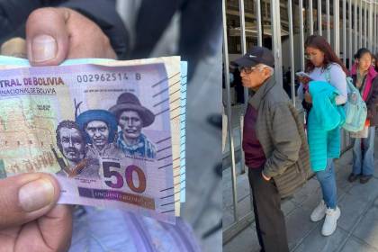“No quieren recibir la serie B”: personas se quejan y hacen fila en el Banco Central de Bolivia para cambiar sus billetes