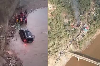Una persona muere tras la caída de una vagoneta al río Guanay, en La Paz
