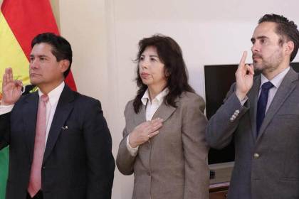 Posesionan a tres nuevos viceministros de Hidrocarburos en medio del rechazo al decreto del diésel