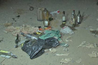Grupo intentó bloquear en Montecado y fueron gasificados por la Policía, que halló bombas artesanales