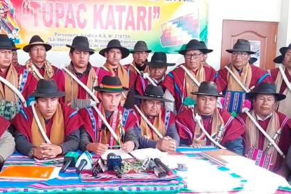 Los Túpac Katari evaluarán si se desafilian de la COB y piden imparcialidad en el proceso contra Salazar