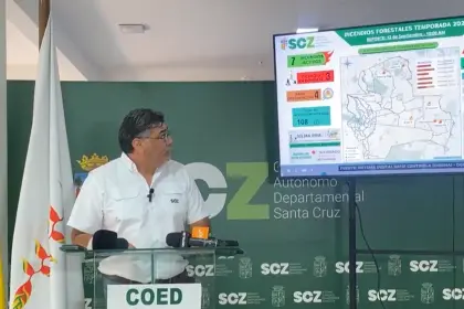 Gobernación de Santa Cruz declara emergencia departamental por los incendios forestales