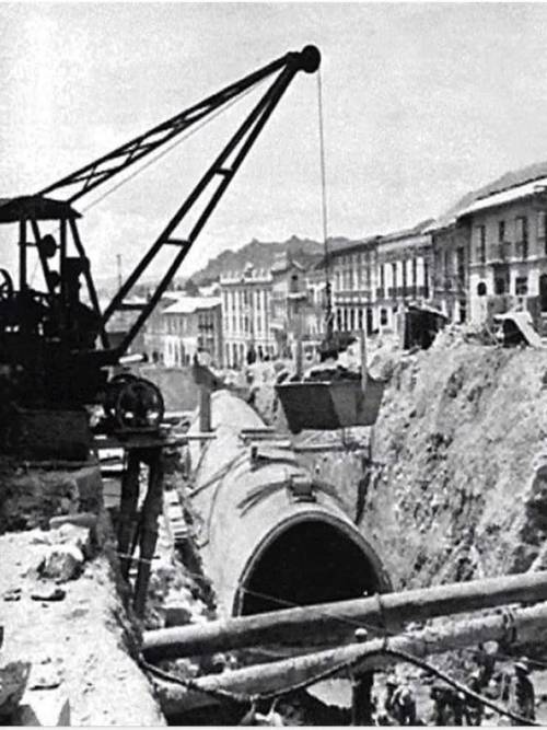 La construcción del embovedado del río Choqueyapu