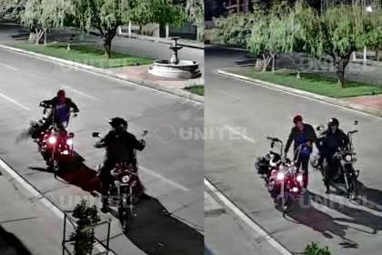 Dos hombres armados a bordo de motos asaltan a una pareja en plena vía en Cochabamba
