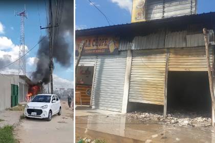 Santa Cruz: No quedó nada de un restaurante tras un incendio registrado este viernes