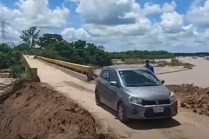 Santa Cruz: Tras habilitar un paso provisional, se cierra el tránsito en el Puente de Colpa Bélgica