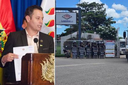 “Fusiles y botas no son la solución”: Lara cuestiona la militarización de plantas de YPFB