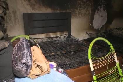 Incendio consume una habitación y materiales de una casa donde vivía un padre y sus dos hijos