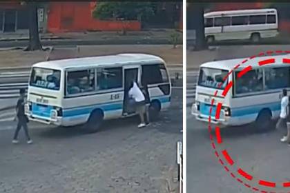 Así fue cómo una pareja asaltó a una mujer al interior de un micro en Santa Cruz
