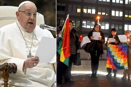 “Estamos conmovidos”: Comunidad boliviana en el Vaticano reza por la salud del papa Francisco