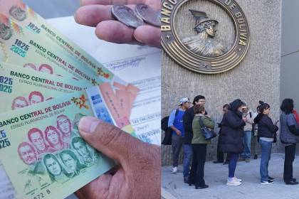 Largas filas en el BCB para adquirir las monedas y el billete del Bicentenario