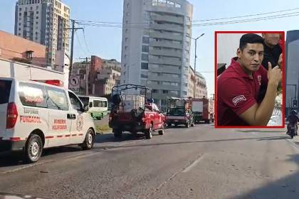 Caravana acompaña los restos del bombero que murió luego de estar tres semanas en terapia producto de una explosión