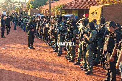 Grupos de élite policial realizan rastrillaje en San Matías a casi una semana del inicio de la última ola de crímenes