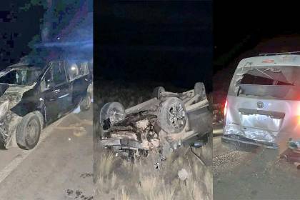 Accidente múltiple en la ruta Huanuni – Oruro deja daños en al menos seis vehículos