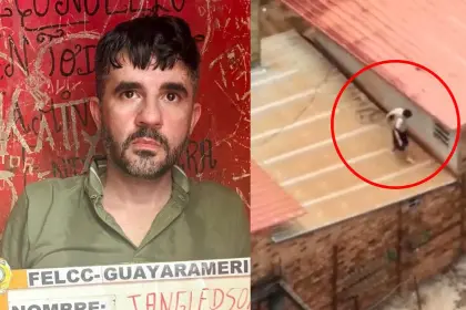 Sale a la luz un video de cómo escapaba por los techos un hombre del Comando Vermelho en la frontera con Brasil