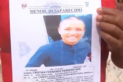 Buscan a Cristian Ferreira, adolescente que salió de su vivienda el lunes y no retornó