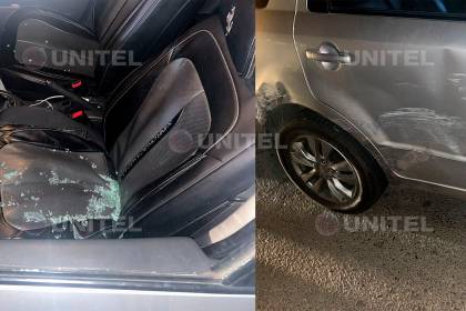 Delincuentes abren fuego contra el vehículo de una pareja que llevaba Bs 50 mil