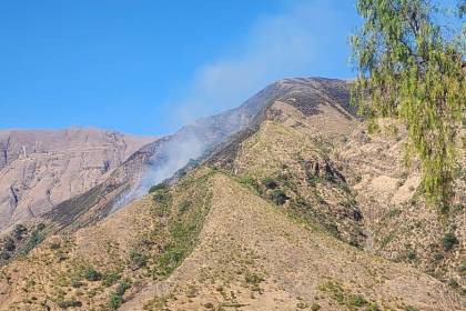 Incendio en Toro Toro dejó una fallecida, ocho viviendas pérdidas y 250 hectáreas afectadas