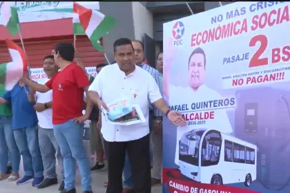 Santa Cruz: Candidato a alcalde por el PDC propone pasaje a Bs 2 con buses eléctricos