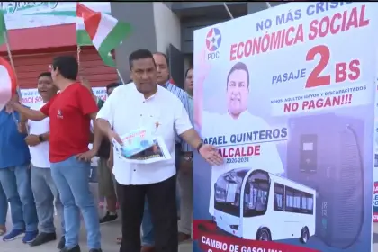 Santa Cruz: Candidato a alcalde por el PDC propone pasaje a Bs 2 con buses eléctricos