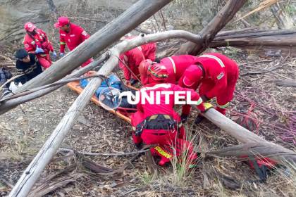 La Paz: Tres adolescentes terminaron lesionados tras caer a un riachuelo del parque Pura Pura