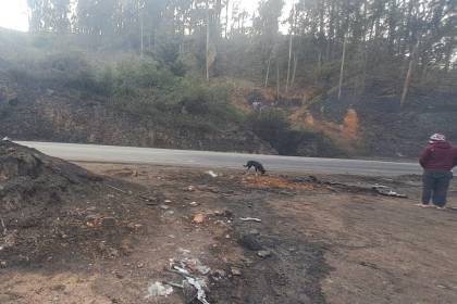 Accidente de carro cisterna: productores señalan que fuego arrasó cultivos y piden resarcimiento de daños