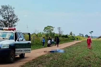 Riberalta: Hallan un cadáver con impactos de bala y una nota