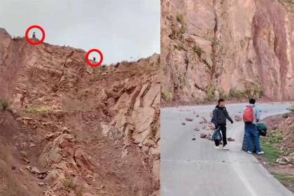 Denuncian que pobladores de Sayari detonan dinamita para que piedras caigan de los cerros a la carretera para bloquear