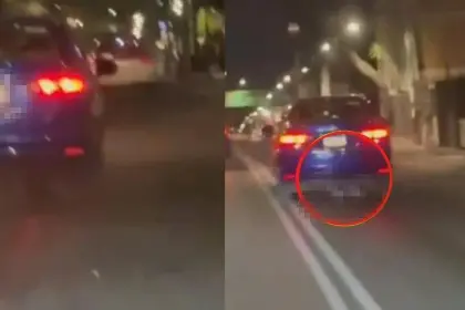 Imágenes sensibles: motociclista es arrastrado debajo de un auto que fugaba tras atropello