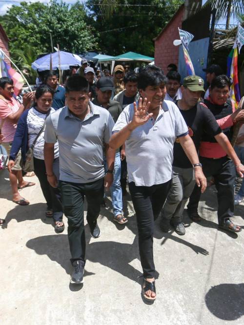 Evo Morales en Lauca Ñ este sábado.