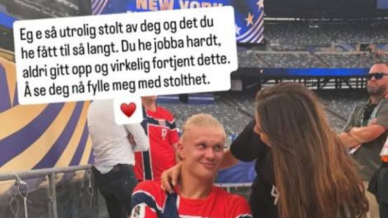 Erling Haaland y su novia