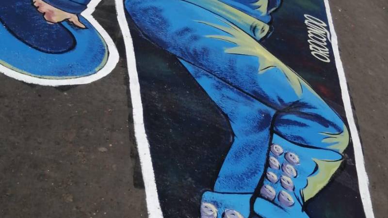 La imagen de un caporal en la ruta del Carnaval de Oruro