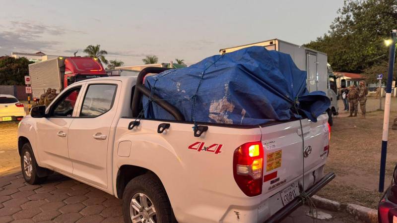 El material electoral fue llevado en distintos motorizados