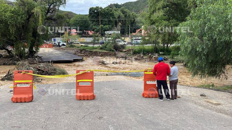 El camino provisional fue cerrado tras la pérdida de la plataforma.