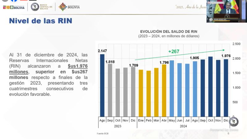 El desempeño de las RIN en Bolivia.