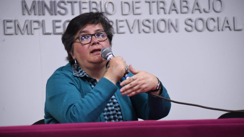 Verónica Navia, ministra de Trabajo