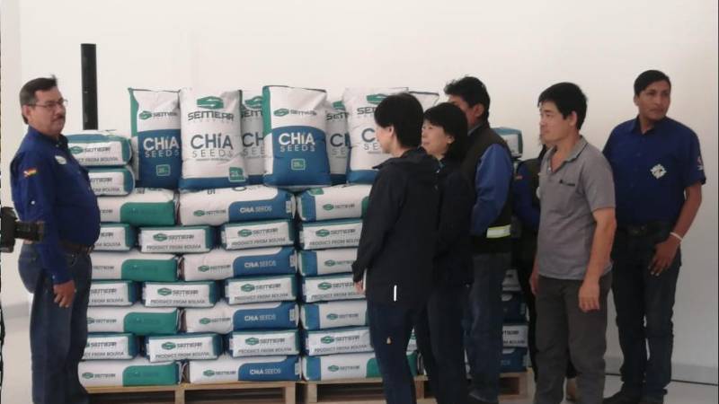 Comisión de China visitando plantas de procesamiento de chía 