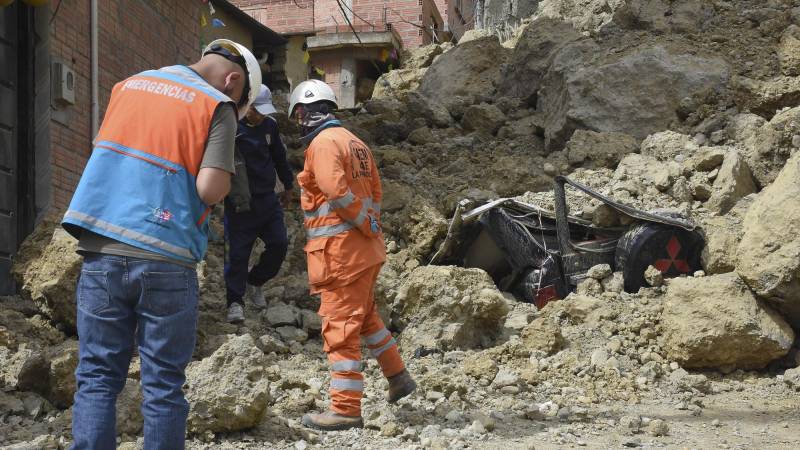 Un talud cayó este viernes en la zona de Jinchupalla